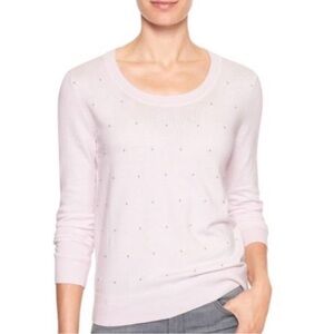 Banana Republic Light Pink Beaded Knit Sweater